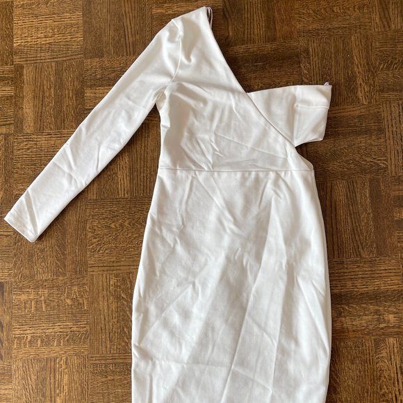 Lulus White A-symmetrical one shoulder Dress - Picture 1 of 2